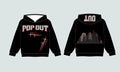 Pop Out Apparel hoodie front and back design